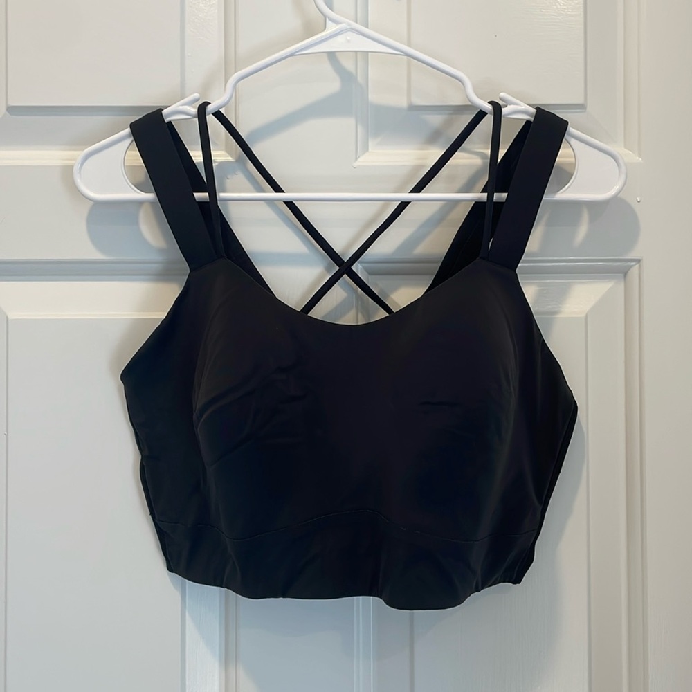Lululemon Like a Cloud Longline Bra D/DD Cup in Black size 10